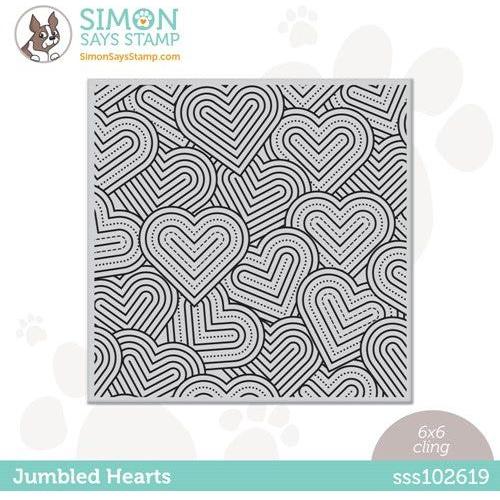 Simon Says Stamp! Simon Says Cling Stamps JUMBLED HEARTS sss102619 Hugs