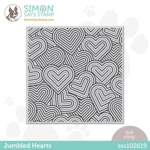 Simon Says Stamp! Simon Says Cling Stamps JUMBLED HEARTS sss102619 Hugs