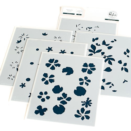 Simon Says Stamp! PinkFresh Studio MIXED BLOOMS Stencil Set 182522