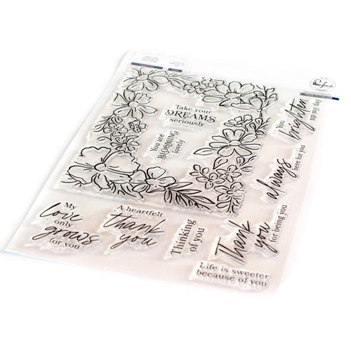 Simon Says Stamp! PinkFresh Studio FLORAL BORDER Clear Stamp Set 182622