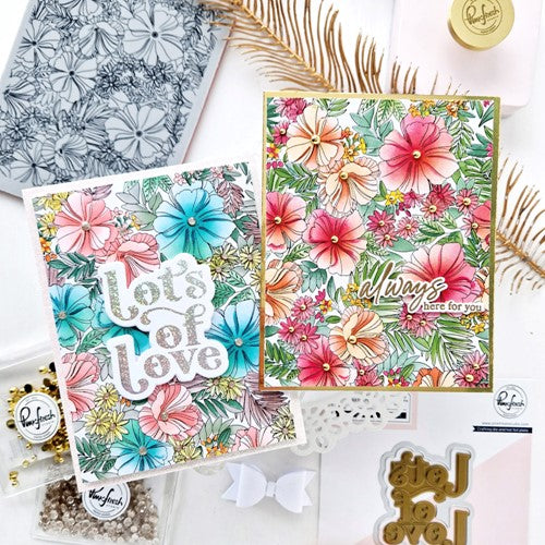 Simon Says Stamp! PinkFresh Studio FLORAL BORDER Clear Stamp Set 182622 | color-code:ALT01