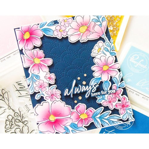 Simon Says Stamp! PinkFresh Studio FLORAL BORDER Clear Stamp Set 182622 | color-code:ALT02