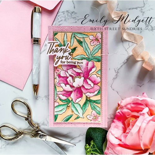 Simon Says Stamp! PinkFresh Studio FLORAL BORDER Clear Stamp Set 182622 | color-code:ALT05