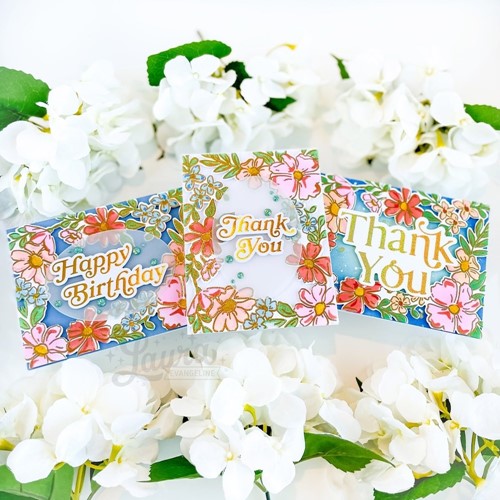 Simon Says Stamp! PinkFresh Studio FLORAL BORDER Clear Stamp Set 182622 | color-code:ALT07