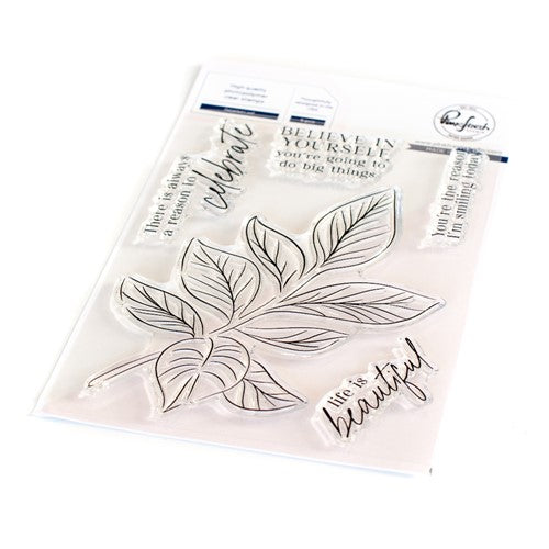 Simon Says Stamp! PinkFresh Studio DETAILED LEAF Clear Stamp Set 183022
