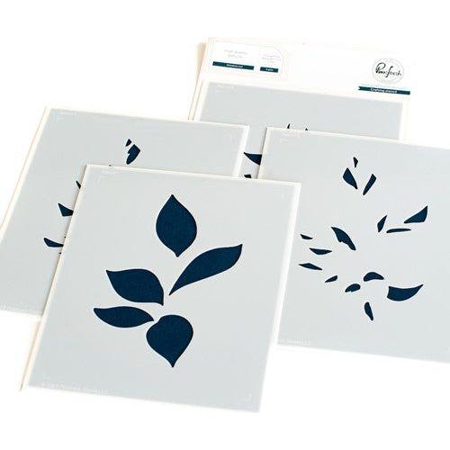 Simon Says Stamp! PinkFresh Studio DETAILED LEAF Stencil Set 183222