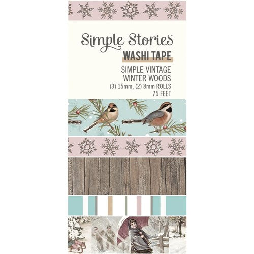 Simon Says Stamp! Simple Stories VINTAGE WINTER WOODS Washi Tape 19131