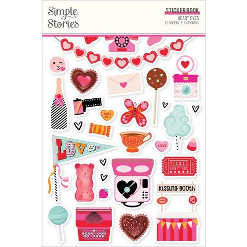 Simon Says Stamp! Simple Stories HEART EYES Sticker Book 19419