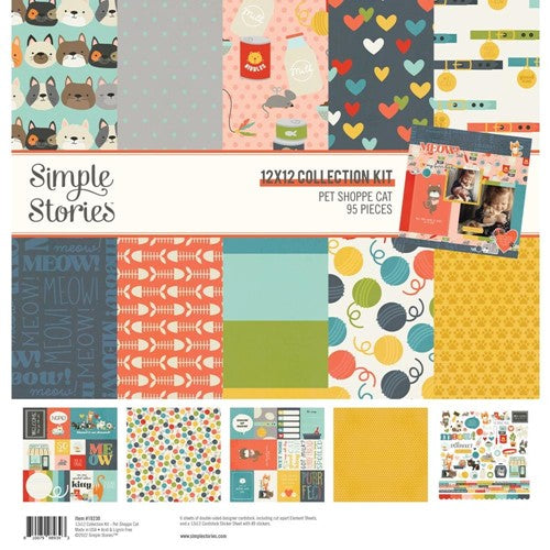 Simon Says Stamp! Simple Stories PET SHOPPE CAT 12 x 12 Collection Kit 19230
