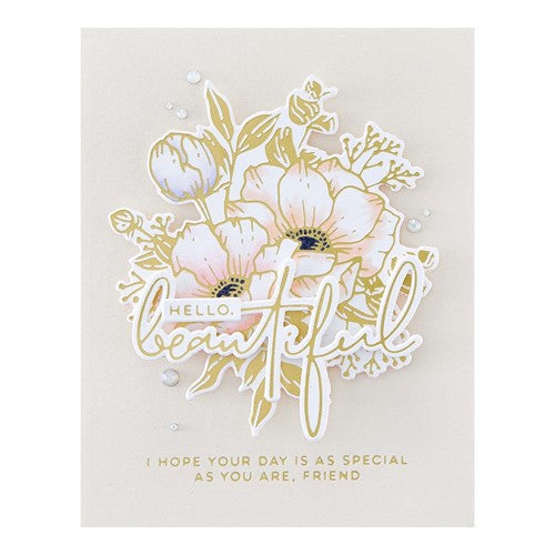 Simon Says Stamp! GLP-358 Spellbinders ANEMONE GLIMMER BLOOMS Hot Foil Plate and Die Set | color-code:ALT1