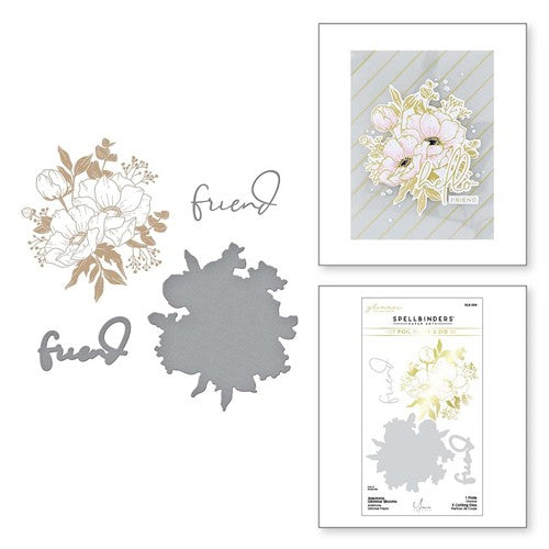 Simon Says Stamp! GLP-358 Spellbinders ANEMONE GLIMMER BLOOMS Hot Foil Plate and Die Set