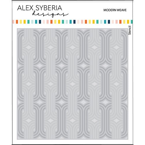 Simon Says Stamp! Alex Syberia Designs WEAVE LAYERING 3 Pack Stencil Set asdste11