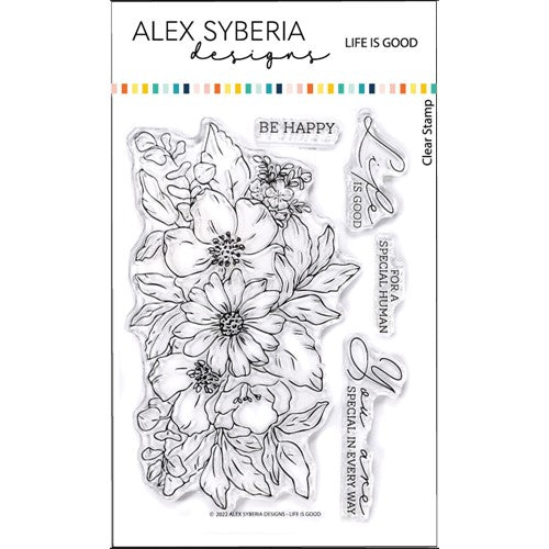 Simon Says Stamp! Alex Syberia Designs LIFE IS GOOD Stamp Set asdsta4615