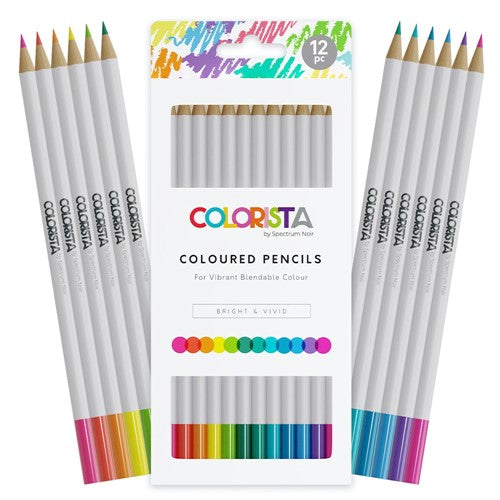 Simon Says Stamp! Crafter's Companion Colorista BRIGHT AND VIVID Coloured Pencils sncol-colp-bri12