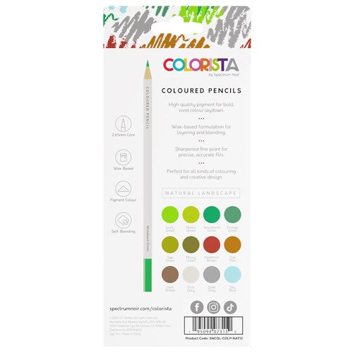 Simon Says Stamp! Crafter's Companion Colorista NATURAL LANDSCAPE Coloured Pencils sncol-colp-nat12