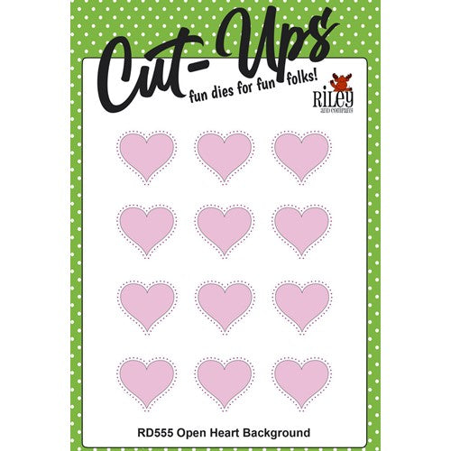 Simon Says Stamp! Riley And Company Cut Ups OPEN HEART BACKGROUND Die RD555