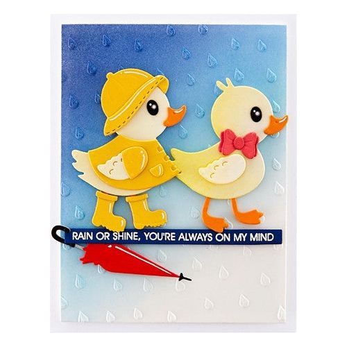 Simon Says Stamp! E3D-052 Spellbinders RAINDROPS 3D Embossing Folder