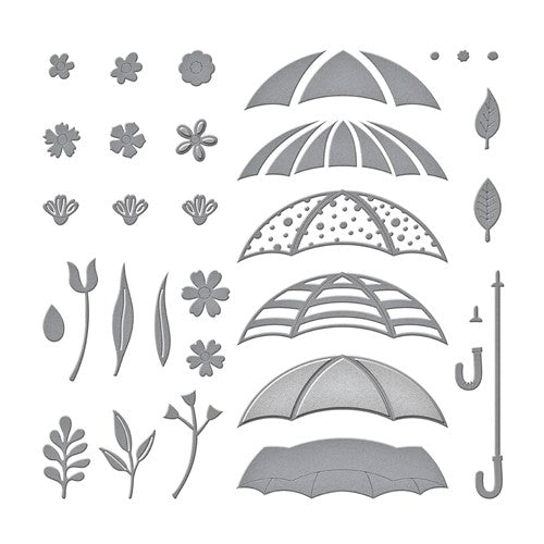 Spellbinders Umbrella Bloom Etched Dies