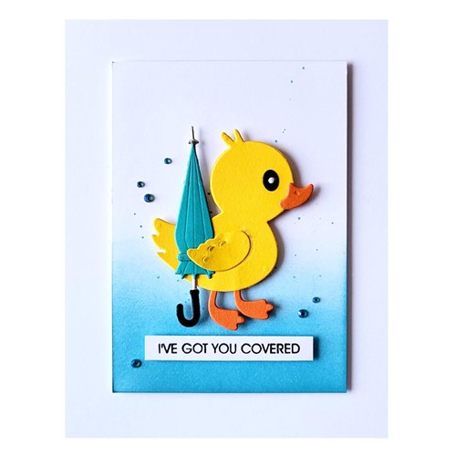 Simon Says Stamp! S4-1261 Spellbinders DUCK WITH UMBRELLA Etched Dies