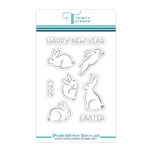 Simon Says Stamp! Trinity Stamps BRUSHSTROKE BUNNIES Clear Stamps tps-226