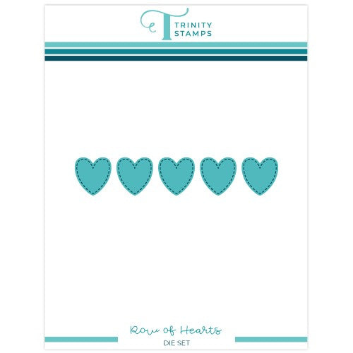 Simon Says Stamp! Trinity Stamps ROW OF HEARTS Die tmd-182