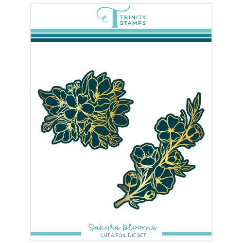 Simon Says Stamp! Trinity Stamps SAKURA BLOOMS Hot Foil And Cut Die Set tmd-196