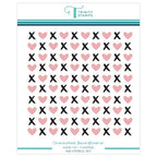 Simon Says Stamp! Trinity Stamps CHECKERED BACKGROUND HEARTS Stencil Set tss-061