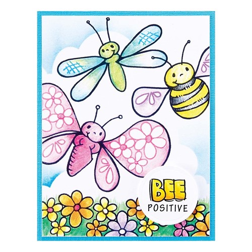 Simon Says Stamp! STP-174 Stampendous FRANSFORMER BEES Clear Stamp