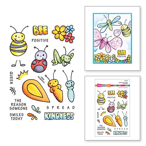 Simon Says Stamp! STP-174 Stampendous FRANSFORMER BEES Clear Stamp