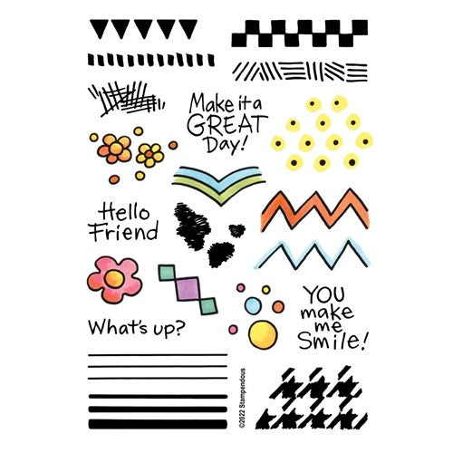 Simon Says Stamp! STP-178 Stampendous FRANSFORMER GEO PRINTS Clear Stamp