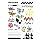 Simon Says Stamp! STP-178 Stampendous FRANSFORMER GEO PRINTS Clear Stamp
