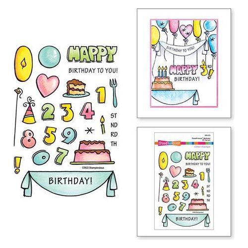 Simon Says Stamp! STP-172 Stampendous FRANSFORMER BIRTHDAY Clear Stamp