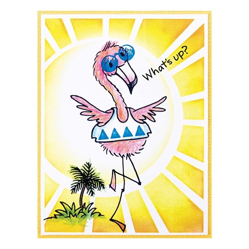 Simon Says Stamp! STP-173 Stampendous FRANSFORMER FEATHERS Clear Stamp