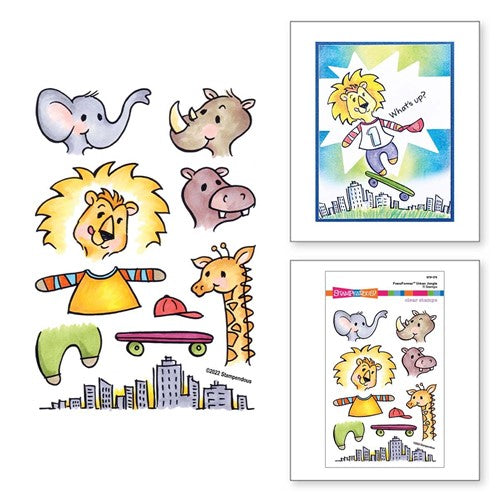 Simon Says Stamp! STP-175 Stampendous FRANSFORMER URBAN JUNGLE Clear Stamps