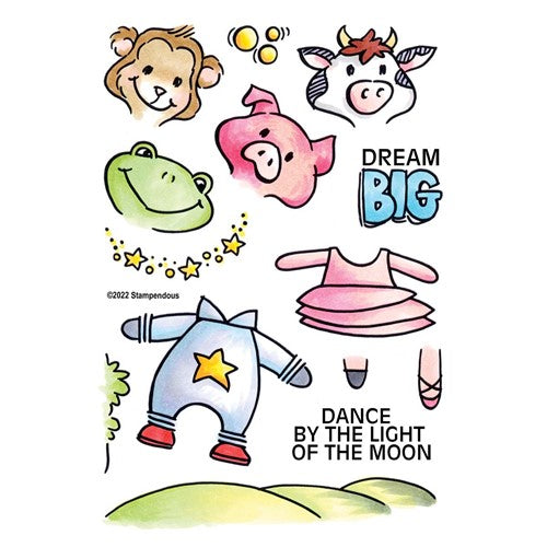 Simon Says Stamp! STP-176 Stampendous FRANSFORMER MOON DANCE Clear Stamp