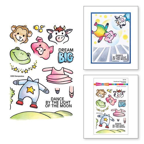 Simon Says Stamp! STP-176 Stampendous FRANSFORMER MOON DANCE Clear Stamp
