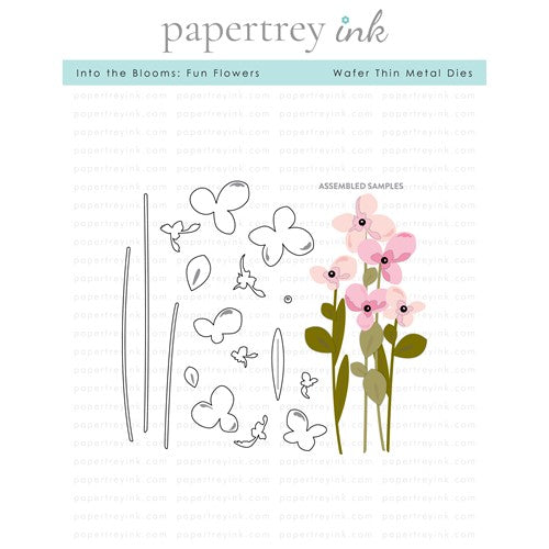 Simon Says Stamp! Papertrey Ink INTO THE BLOOMS FUN FLOWERS Dies PTI-0543