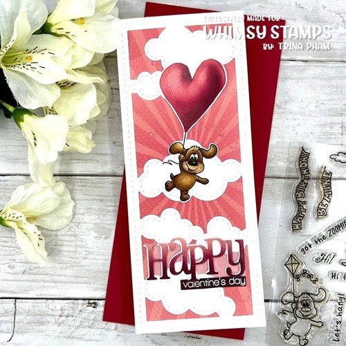 Simon Says Stamp! Whimsy Stamps DOGGIE FLIGHT Clear Stamps C1409