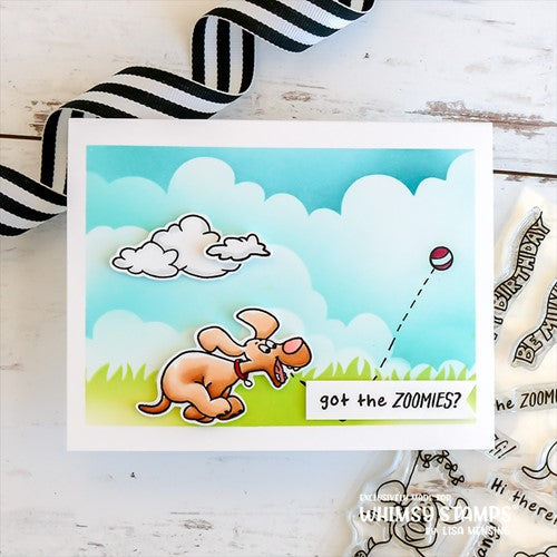 Simon Says Stamp! Whimsy Stamps DOGGIE FLIGHT Clear Stamps C1409