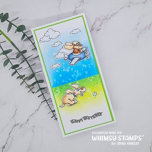 Simon Says Stamp! Whimsy Stamps DOGGIE FLIGHT Clear Stamps C1409