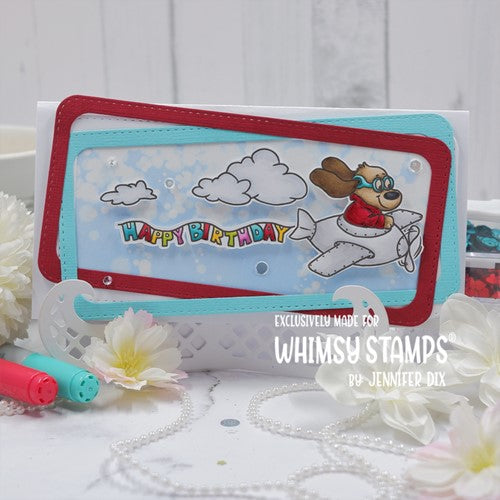 Simon Says Stamp! Whimsy Stamps DOGGIE FLIGHT Clear Stamps C1409