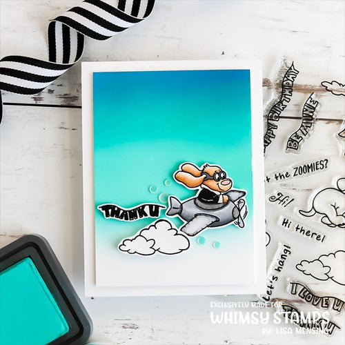 Simon Says Stamp! Whimsy Stamps DOGGIE FLIGHT Clear Stamps C1409