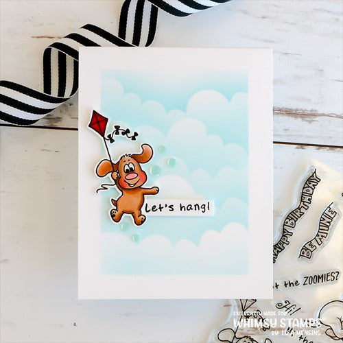 Simon Says Stamp! Whimsy Stamps DOGGIE FLIGHT Clear Stamps C1409