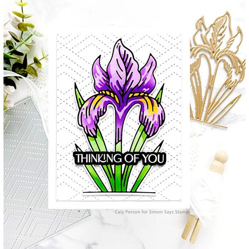 Simon Says Stamp! Waffle Flower SKETCHED IRIS Hot Foil Plate 421228 | color-code:ALT4