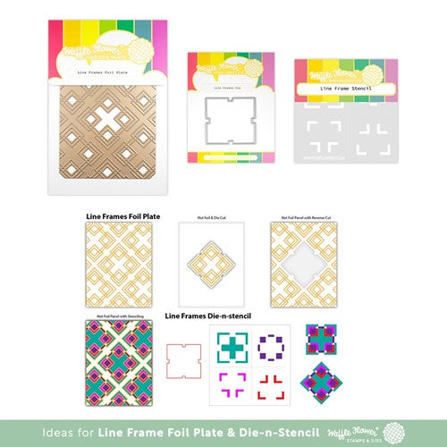 Simon Says Stamp! Waffle Flower LINE FRAMES Hot Foil Plate 421202