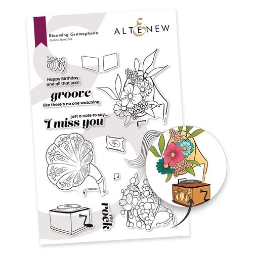 Simon Says Stamp! Altenew BLOOMING GRAMOPHONE Clear Stamps ALT7495