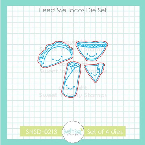 Simon Says Stamp! Sweet 'N Sassy FEED ME TACOS Die Set snsd-0213