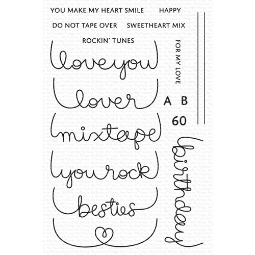 Simon Says Stamp! My Favorite Things MIXTAPE SENTIMENTS Clear Stamps mstn014