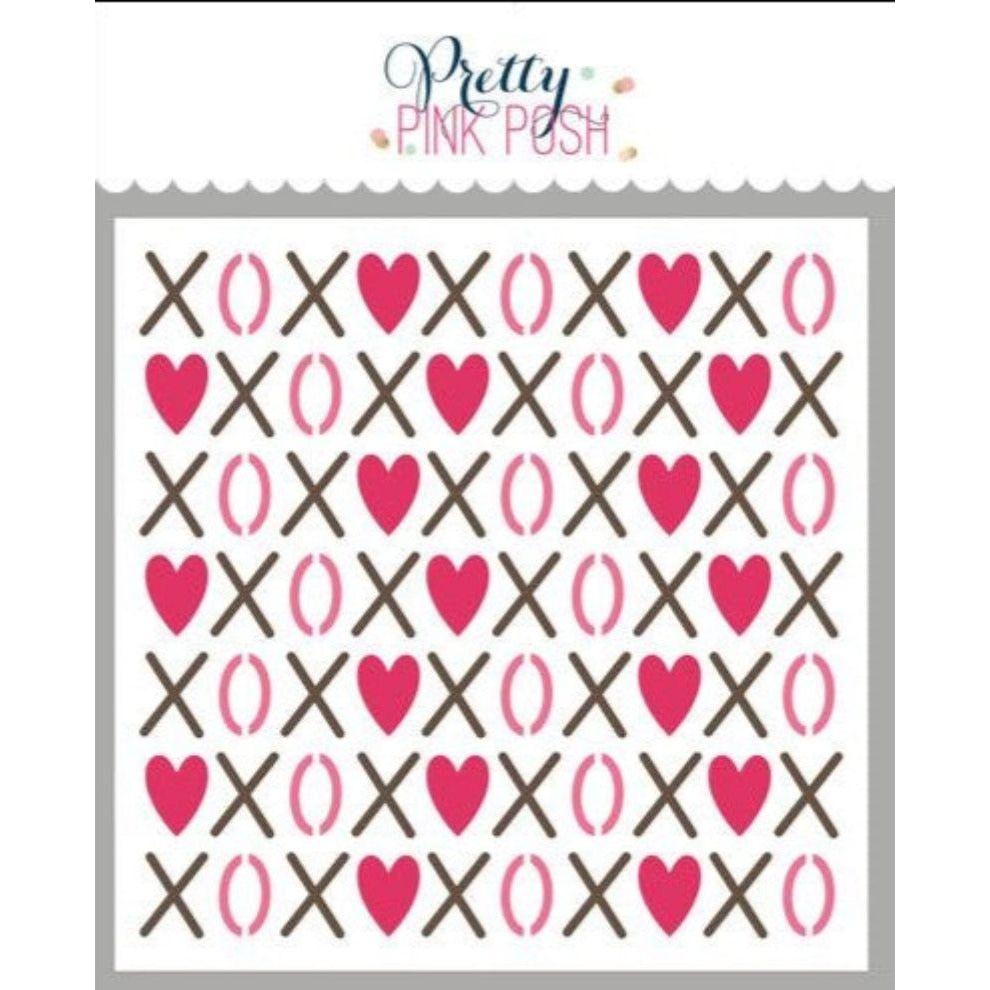Simon Says Stamp! Pretty Pink Posh LAYERED XOXO Stencils