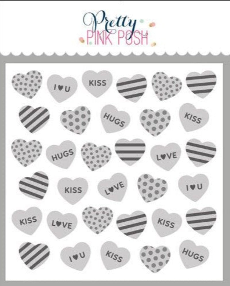 Pretty Pink Posh LAYERED VALENTINES HEARTS Stencils – Simon Says Stamp